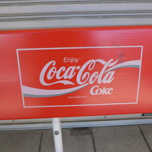cc376● 【大阪発 直接引き取り歓迎】コカ・コーラ アルミ製ベンチ 幅150.5cm 組み立て式 ヴィンテージチェア レトロ/220の画像2
