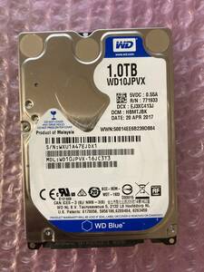 使用時間 2時間 WD Westen Digital HDD SATA 1TB(1000GB) HDD WD10JPVX-16JC3T3 2.5インチ 9mm厚 5400RPM 