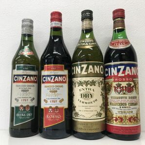 CINZANO チンザノ ベルモット vermouth rosso torino extra dry 4本セット 旧ボトル 古酒 750ml 950ml 1000ml 16%の画像1