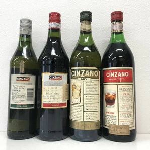 CINZANO チンザノ ベルモット vermouth rosso torino extra dry 4本セット 旧ボトル 古酒 750ml 950ml 1000ml 16%の画像4