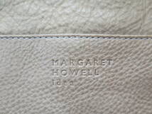 MARGARET HOWELL IDEA マーガレットハウエル アイデア レザー トートバッグ　モカベージュ系_画像4