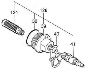 MAX マックス スーパーネイラ HN-65M 用 プラグツキエンドキャップASSY No.126 (HN81142) 大工 建築 造作 内装 釘打機 修理 部品 パーツ