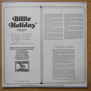 追悼安レア1点物!1976年LP Billie Holiday VolumeⅡ/ビリー・ホリディ/US/買時!!!の画像2