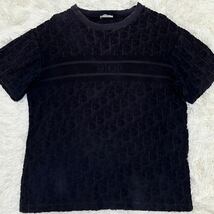 ディオールオム 【大人気デザイン】 Dior Homme 半袖 Tシャツ カットソー トップス オブリーク トロッター ロゴ メンズ ネイビー サイズS_画像1