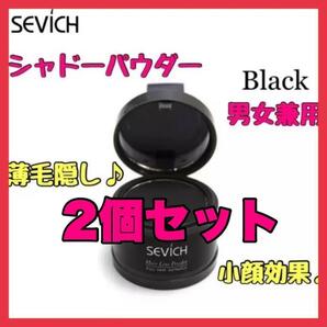 ヘアシャドウ SEVICH シャドーパウダー ブラック 2個セット