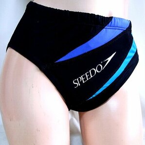 ★☆ビーチバレー用？ 大きめ SPEEDO 青グリーンライン黒ビキニ水着ショーツ☆★の画像3