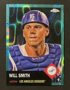 【299枚限定】 Will Smith ウィル スミス Topps Chrome Platinum Anniversary Aqua Lava Refractor /299 Dodgers ドジャース 大谷翔平 同僚