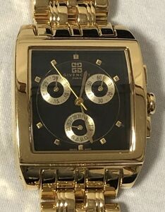 【稼働品】GIVENCHY ジバンシー　GLOBEMASTER グローブマスター 　クロノグラフ クォーツ REG.1462151 　スイス製 　メンズ腕時計