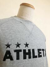 【美品】 ATHLETA アスレタ スウェット トレーナー トレーニング ウェア カフェブラ トップス サイズS 長袖 グレー サッカー_画像10