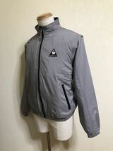 【良品】 le coq sportif GOLF 2WAY ルコック ゴルフ ウインド 中わた ジャケット トップス 防寒 サイズM 長袖 グレー QG6080_画像6