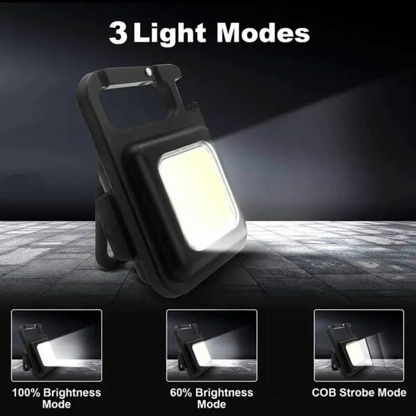 LEDミニライト 投光器 充電式 高輝度 磁石付き 防水 COB 小型 軽量 アウトドア 作業灯 懐中電灯 緊急照明 ワークライト