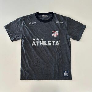 ATHLETA アスレタ　クルーネック　半袖Ｔシャツ Ｌサイズ 綿100% 中古　グレー　灰色　丸首