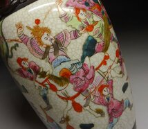 緑屋f■ 中国古玩　粉彩　成化年製　花瓶　唐物 時代物　i9/3-6222/26-2#80_画像4