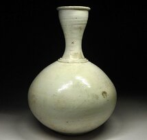 緑屋z■ 朝鮮美術　李朝　白磁　花瓶　花器　古玩 唐物 時代物　高約27cm　i2o/3-206/4-3#100_画像1