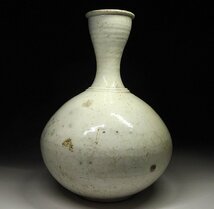 緑屋z■ 朝鮮美術　李朝　白磁　花瓶　花器　古玩 唐物 時代物　高約27cm　i2o/3-206/4-3#100_画像3