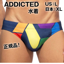 【正規品！新品未使用！】ADDICTED 水着 ネイビー/EGDE AQUX surfblade GMW GX3 PPG asics mizuno arena TMコレクション_画像1