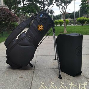 新品未使用品 G/4 G/FORE キャディバッグ 4KG 9インチ　PUレーザー　 ブラック