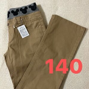 未使用　140 チノパン　ミッキー　ディズニー CHINO ロングパンツ イージーパンツ