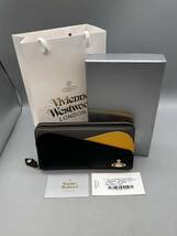 Y03108　Vivienne Westwood ヴィヴィアンウエストウッド 長財布 ラウンドファスナー アウトレット品_画像1