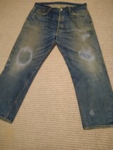 オリジナル　50s　60s　Levi''s　リーバイス 501xx ギャラなし 移行期　50s60s/505 506 507 551 革片面大戦 赤耳_画像2