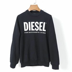 ディーゼル DIESEL 4-ZB063 ロゴプリント スウェット トレーナー ブラック XS メンズ