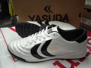 ヤスダ YASUDA サッカーシューズ フットサルシューズ トレーニングシューズ LIGARESTA TF YSD-F20.003 WHT/BLK 27,0cm 牛革／人工皮革