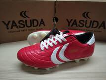 ヤスダ YASUDA サッカーシューズ サッカースパイク LIGARESTA Pro-aw YSD-S24.002 RED/WHT 26,0cm 人工皮革(マイクロファイバー)_画像1