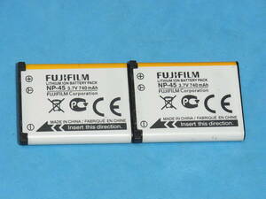 FUJI FILM 未使用品 純正バッテリー NP-45 ２個 管理604