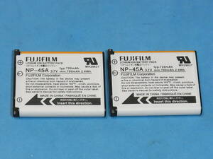 FUJI FILM 未使用品 純正バッテリー NP-45A ケース入り ２個 管理619