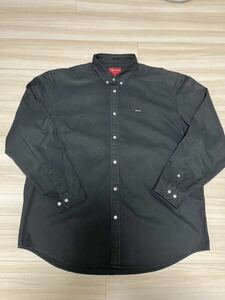 中古 定価19800円 Supreme small box shirt シュプリーム スモールボックスロゴ シャツ Black XL 1円から 売り切り Box Logo DN