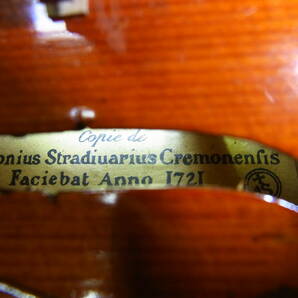 オールド バイオリン Copie de Antonius Stradivarius Cremonenfis Faciebat Anno 1721の画像9