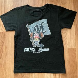 ONE PIECE マリナーズ コラボ キッズ 子供 Tシャツ 120〜130 黒 ブラック ワンピース チョッパー 野球 応援