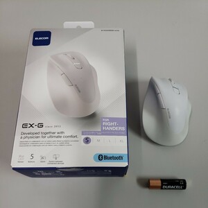 603yp0410★エレコム マウス ワイヤレスマウス EX-G Bluetooth 静音 Sサイズ 5ボタン マルチペアリング 抗菌 ホワイト M-XGS30BBSKWH