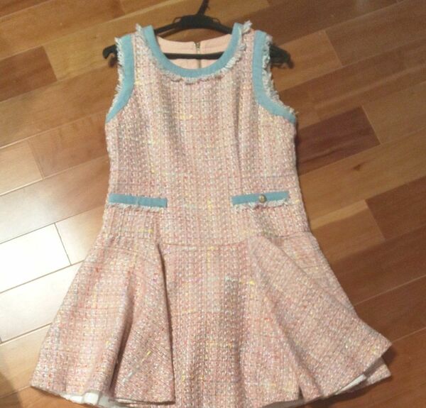 美品 春服 ノースリーブワンピース チェック柄 Mサイズ