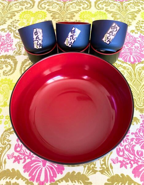 麺容器7点セット 蕎麦 そうめん 夏 昭和レトロ 和食器