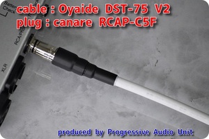 □□ Coaxial Cable：Oyaide DST-75 V2 ＋ RCA Gp_plug（CC5F）/1.45m×１本