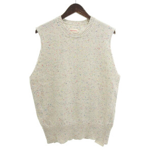 MEYAME COTTON TWEED SLEEVELESS PULLOVER ベスト ホワイト レディースF