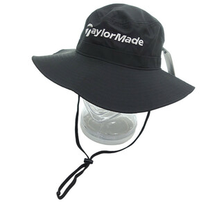 【PRICE DOWN】TAYLORMADE ゴルフ ロゴ刺繍 バケット ハット ブラック ユニセックスフリーサイズ