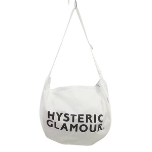 HYSTERIC GLAMOUR ナイロン ビッグ ショルダー バッグ ホワイト ユニセックスフリーサイズ