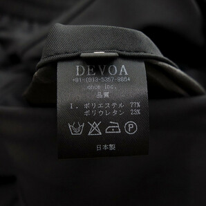 DEVOA 23AW スリム パンツ ストレッチ ジャージー パンツ ブラック メンズ2の画像3