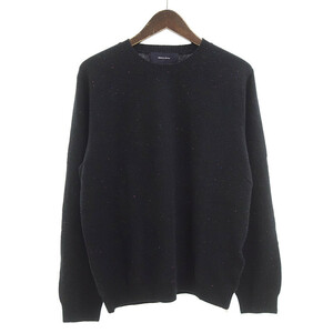 【特別価格】TRENTA OTTO CA-CREW KNIT カシミヤ ニット セーター ブラック メンズXL