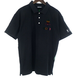 【特別価格】MARKLONA 22SS Gerald Polo マルチ スカル ポロシャツ Tシャツ ブラック メンズ50