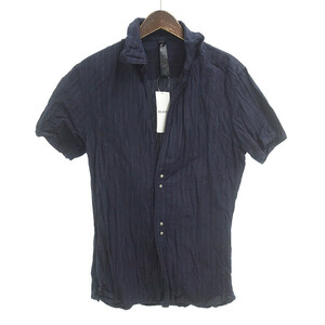 【特別価格】WJK 4841 cl16m half sleeve hook shirt シャツ ネイビー メンズXL