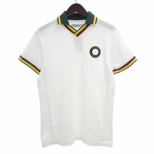 【特別価格】RUSSELUNO GOLF ゴルフ CIRCLE LOGO RIB POLO ポロシャツ Tシャツ ホワイト メンズ4
