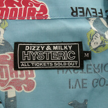 HYSTERIC GLAMOUR 23SS VIXEN GIRL柄 オープンカラー アロハ 半袖 シャツ ブルー メンズM_画像3