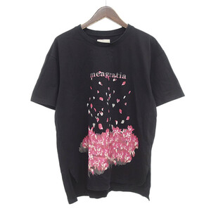 【特別価格】MEAGRATIA Print S/S Tee プリント 半袖 Tシャツ ブラック メンズ3