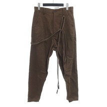 【特別価格】JULIUS 20AW DUKKHA DRAPED JACQUARD PANTS パンツ ブラウン メンズ1_画像1