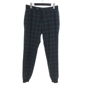 1 PIU 1 UGUALE 3 RELAX TAYLOR RIB TROUSERS リブ チェック パンツ グリーン メンズ4