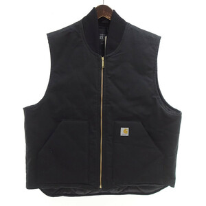 【特別価格】CARHARTT DUCK VEST ARCTIC QUILT LINED ベスト ブラック メンズXL