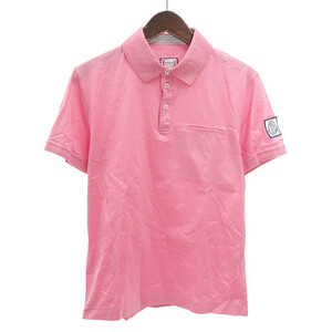 【特別価格】MONCLER GAMME BLEU POLO MANICA CORTA ポロ シャツ ピンク メンズS